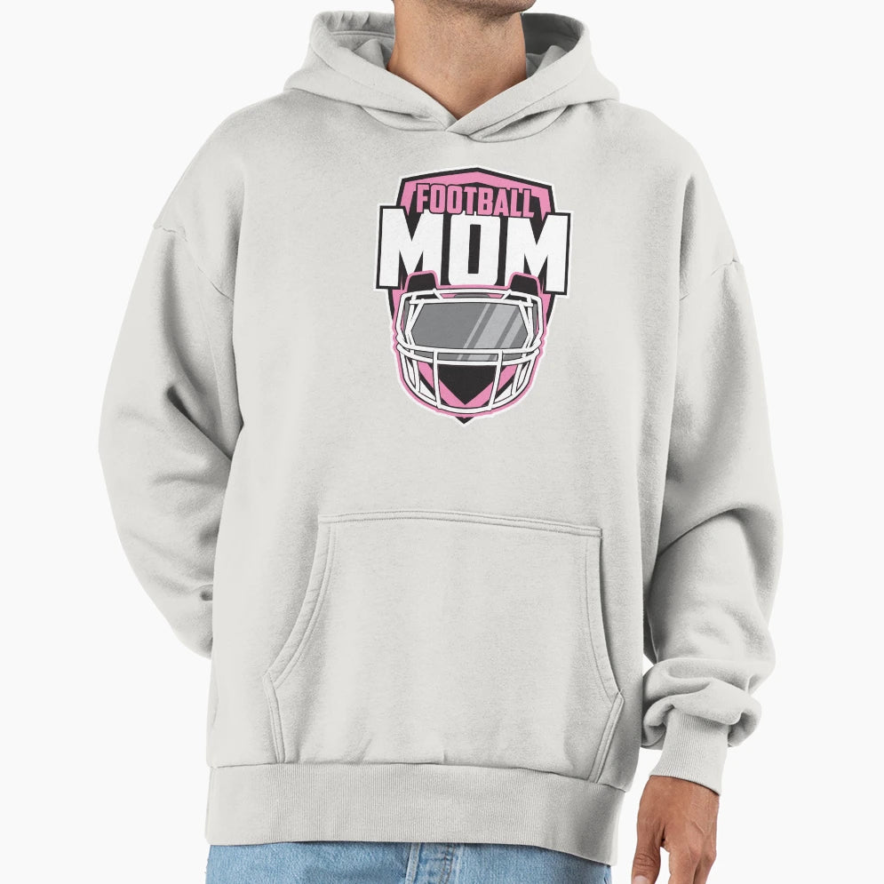 Football Mom Hoodie - Trendy Graphic for Adults - T-Shirt, Sweatshirt, Hoodie