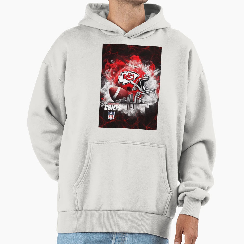 Football Kingdom Red Gold Kc Hoodie - Graphic Print Unisex - T-Shirt, Sweatshirt, Hoodie