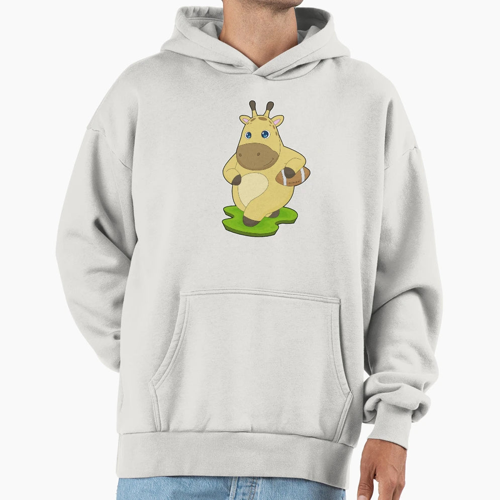 Giraffe American Football Hoodie - Unique Graphic for Adults - T-Shirt, Sweatshirt, Hoodie