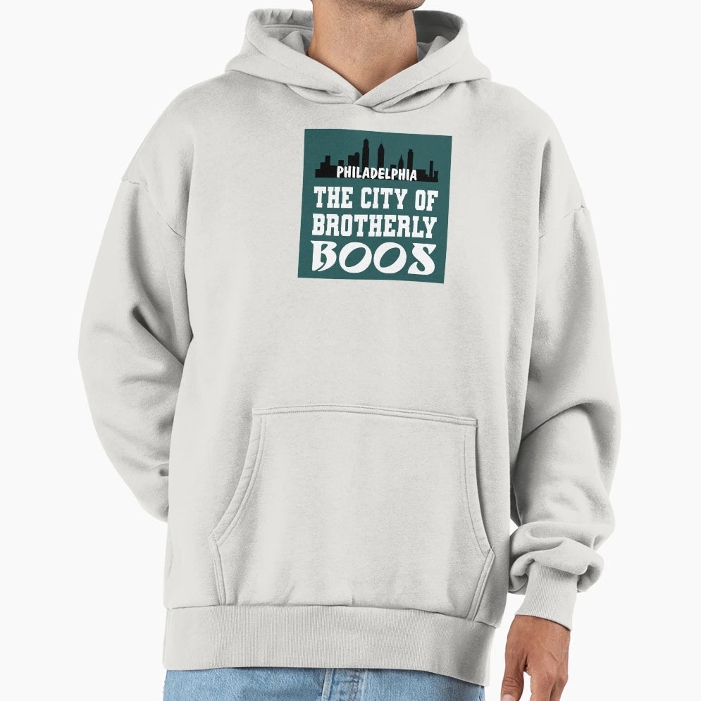 City Brotherly Boos Go Birds Philly Hoodie - Trendy Graphic for Adults - T-Shirt, Sweatshirt, Hoodie
