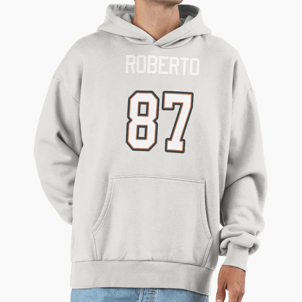Roberto 87 Jersey Styled Mug Throw Hoodie - Trendy Graphic Men Women - T-Shirt, Sweatshirt, Hoodie