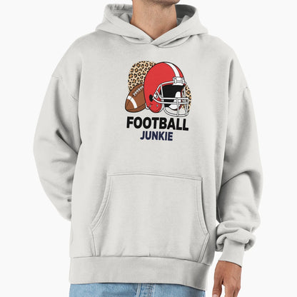 Football Junkie Unique Football Art Hoodie - Graphic Print Men Women - T-Shirt, Sweatshirt, Hoodie