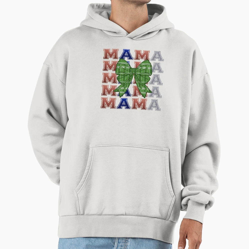 Football Mama Hoodie - Aesthetic Graphic for Adults - T-Shirt, Sweatshirt, Hoodie