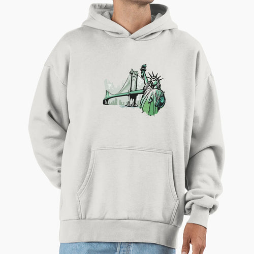 Nyc Landmarks Hoodie - Unique Graphic Men Women - T-Shirt, Sweatshirt, Hoodie