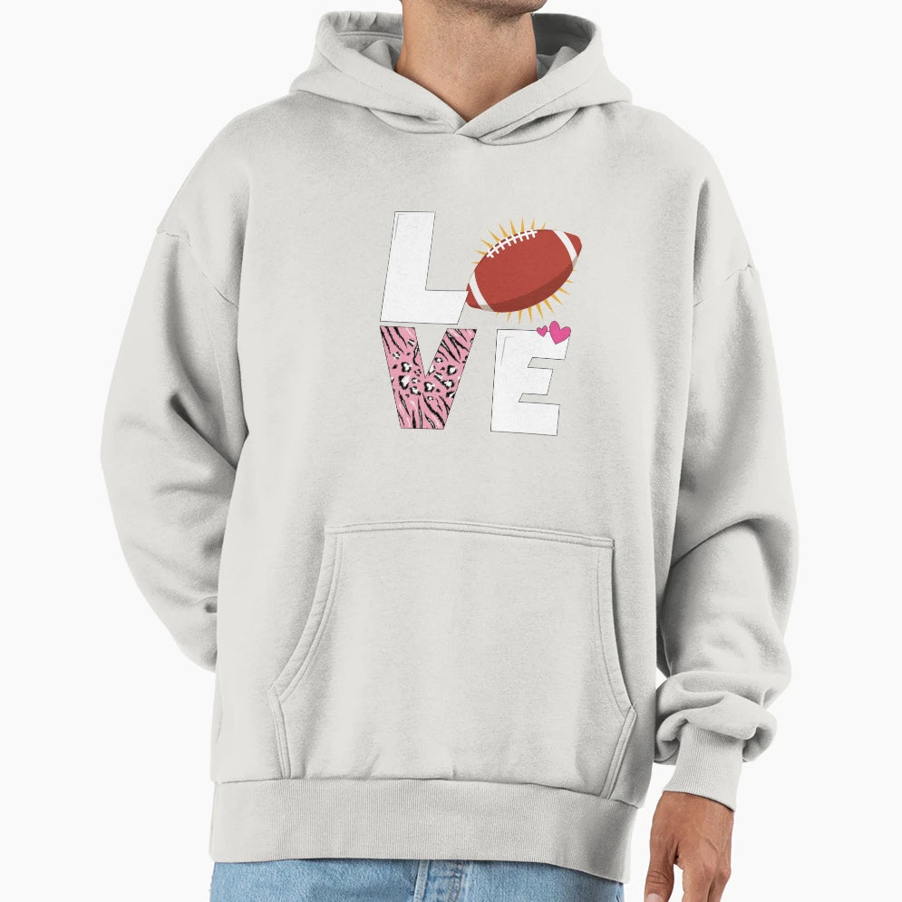 Love Rugby Football Rugby Rugby Hoodie - Aesthetic Graphic Unisex - T-Shirt, Sweatshirt, Hoodie