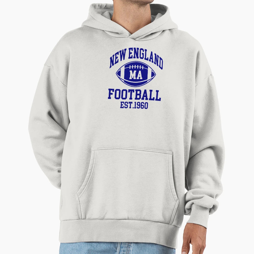 New England Football Massachusetts Hoodie - Aesthetic Graphic Men Women - T-Shirt, Sweatshirt, Hoodie