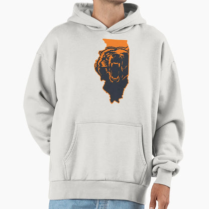 Chicago Bears Illinois Nfl State Hoodie - Streetwear Style for Adults - T-Shirt, Sweatshirt, Hoodie