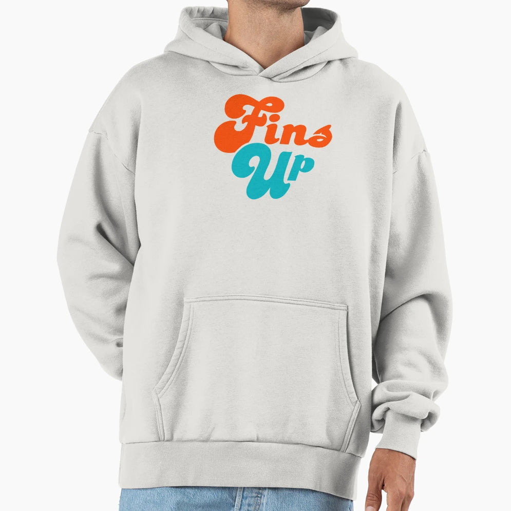 Fins Up Miami Football Hoodie - Trendy Graphic for Adults - T-Shirt, Sweatshirt, Hoodie