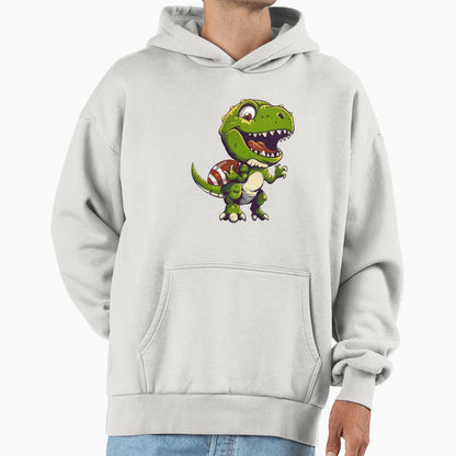 Dino Football Hoodie - Custom Art Print Unisex - T-Shirt, Sweatshirt, Hoodie