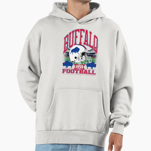 Buffalo Football Gridiron Legacy V2 Hoodie - Novelty Apparel for Adults - T-Shirt, Sweatshirt, Hoodie