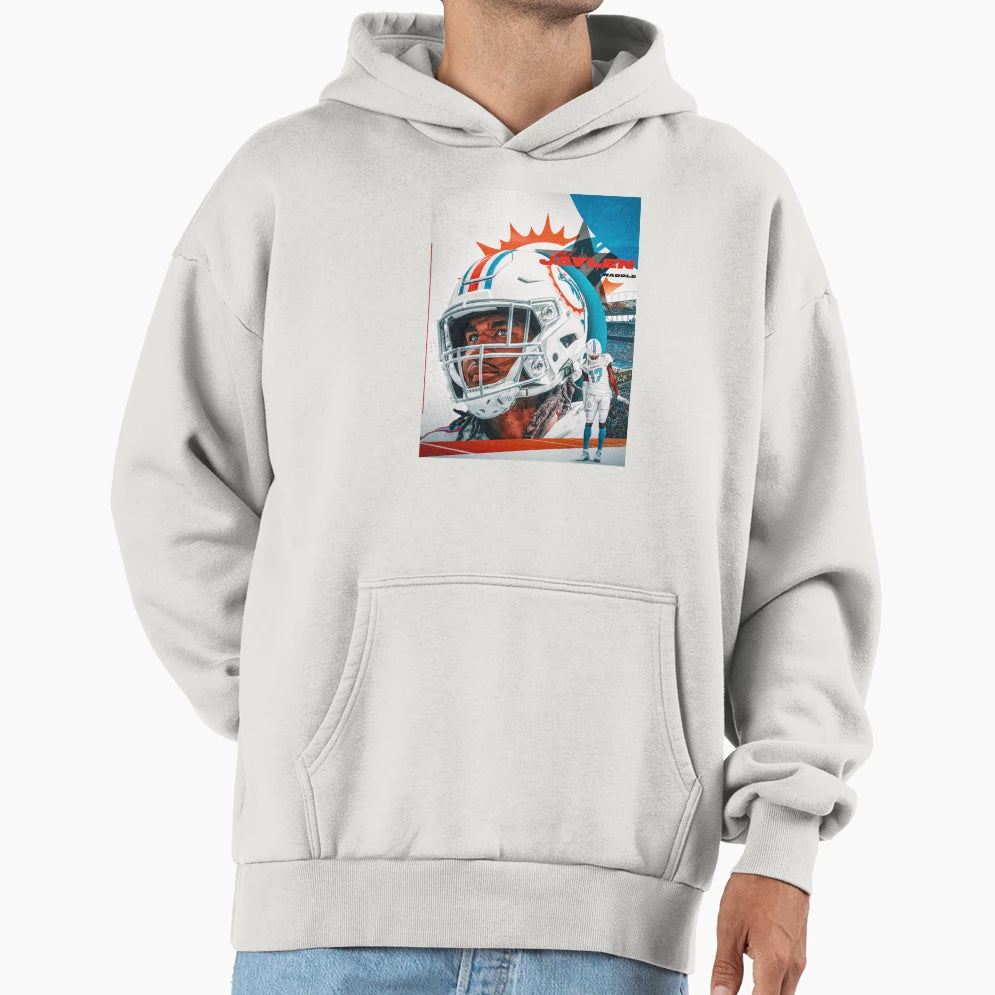 Jaylen Waddle Hoodie - Graphic Print Unisex - T-Shirt, Sweatshirt, Hoodie