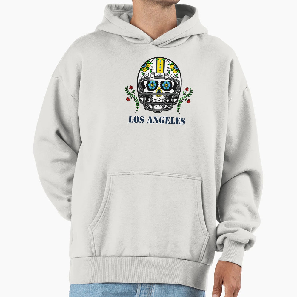 Los Angeles La Football Helmet Sugar Hoodie - Fun Novelty Design Men Women - T-Shirt, Sweatshirt, Hoodie