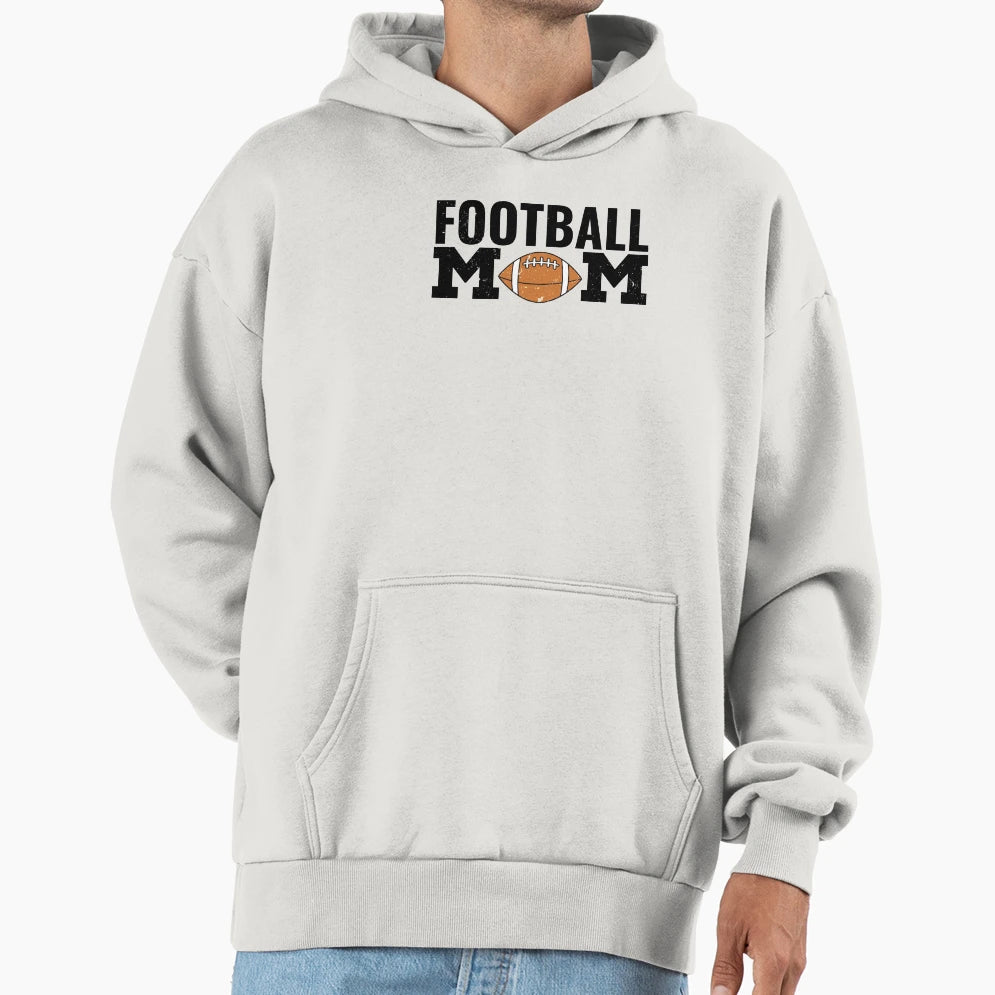 Football Mom Hoodie - Minimalist Print for Adults - T-Shirt, Sweatshirt, Hoodie