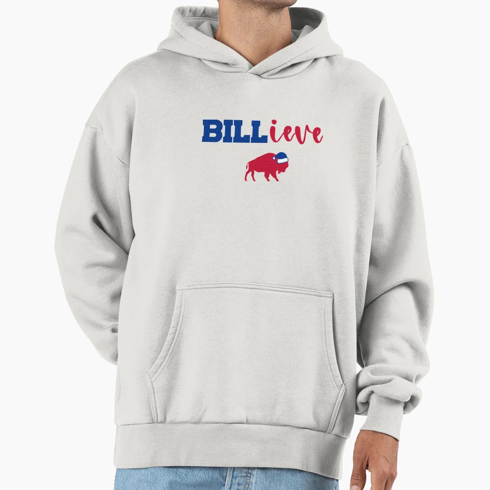 Billieve Buffalo Santa Hat Hoodie - Fun Novelty Design for Adults - T-Shirt, Sweatshirt, Hoodie