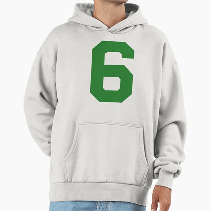 Number 6 Green Six Sports Number 6 Hoodie - Minimalist Print for Adults - T-Shirt, Sweatshirt, Hoodie