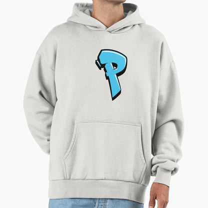 Graffiti Letter P Blue Hoodie - Fun Novelty Design Unisex - T-Shirt, Sweatshirt, Hoodie
