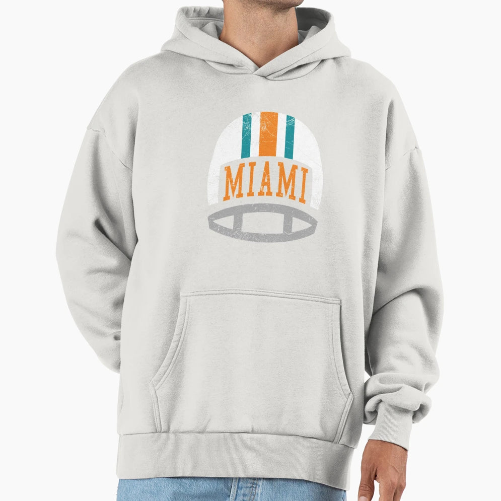 Miami Helmet Aqua Gift Hoodie - Custom Art Print Unisex - T-Shirt, Sweatshirt, Hoodie