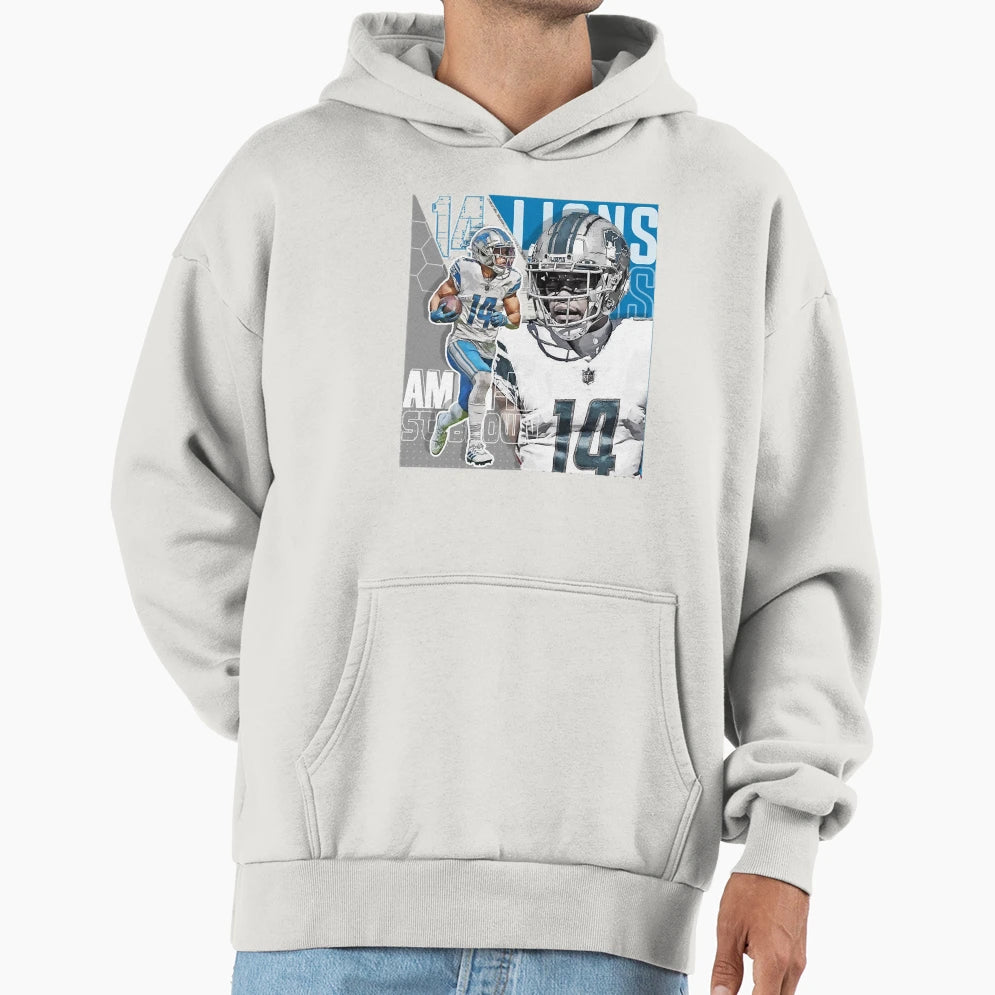 Amon Sport Ra St Brown Football Lions Hoodie - Streetwear Style Unisex - T-Shirt, Sweatshirt, Hoodie