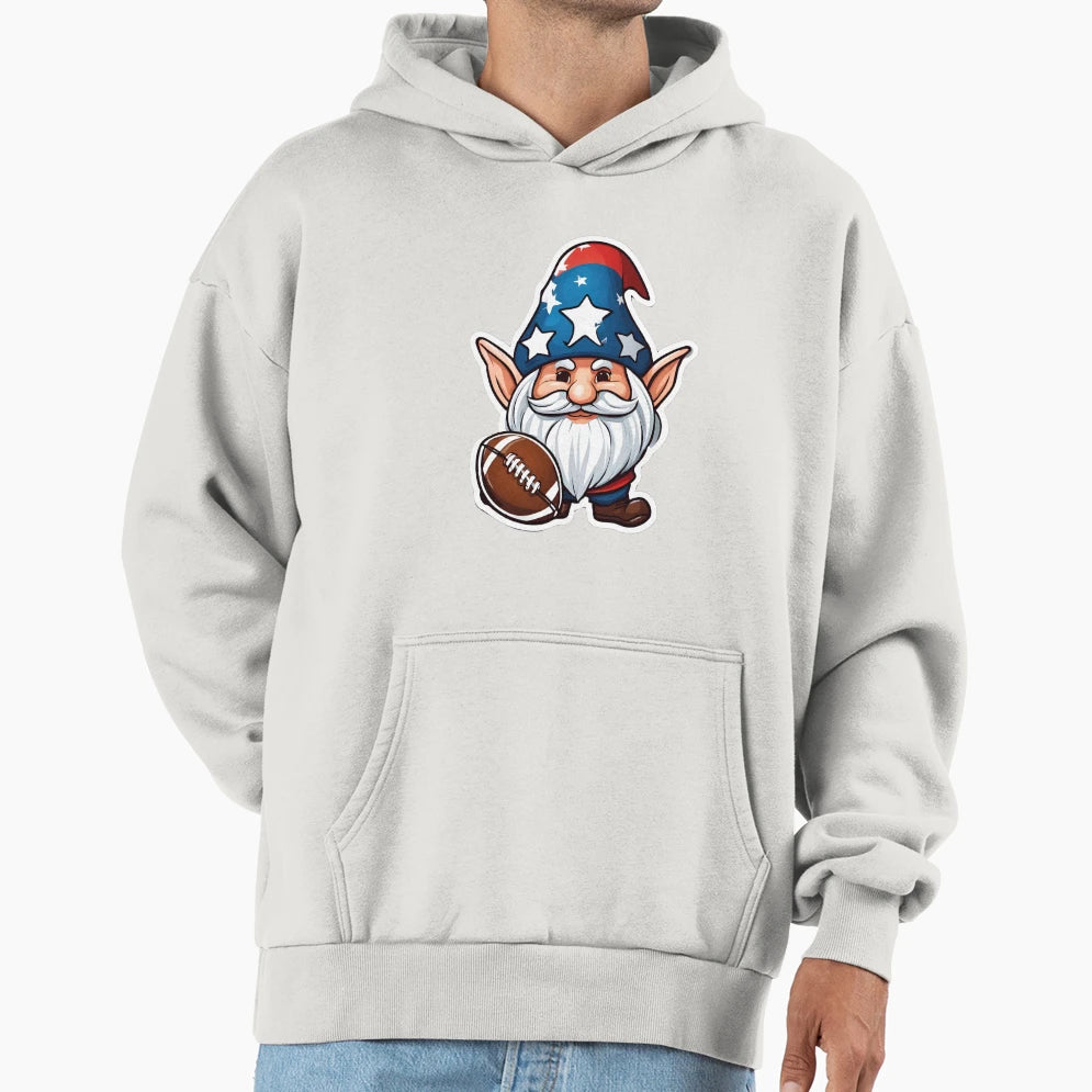 Gnome American Football Hoodie - Custom Art Print Unisex - T-Shirt, Sweatshirt, Hoodie