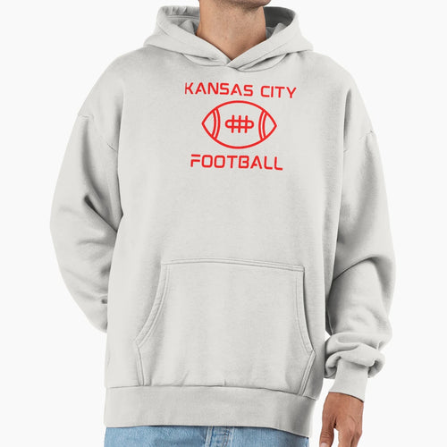 Kansas City Football Hoodie - Minimalist Print for Adults - T-Shirt, Sweatshirt, Hoodie