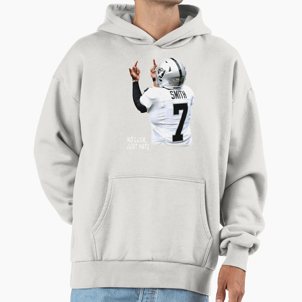 Geno Smith No Luck Just Hate Hoodie - Fun Novelty Design for Adults - T-Shirt, Sweatshirt, Hoodie