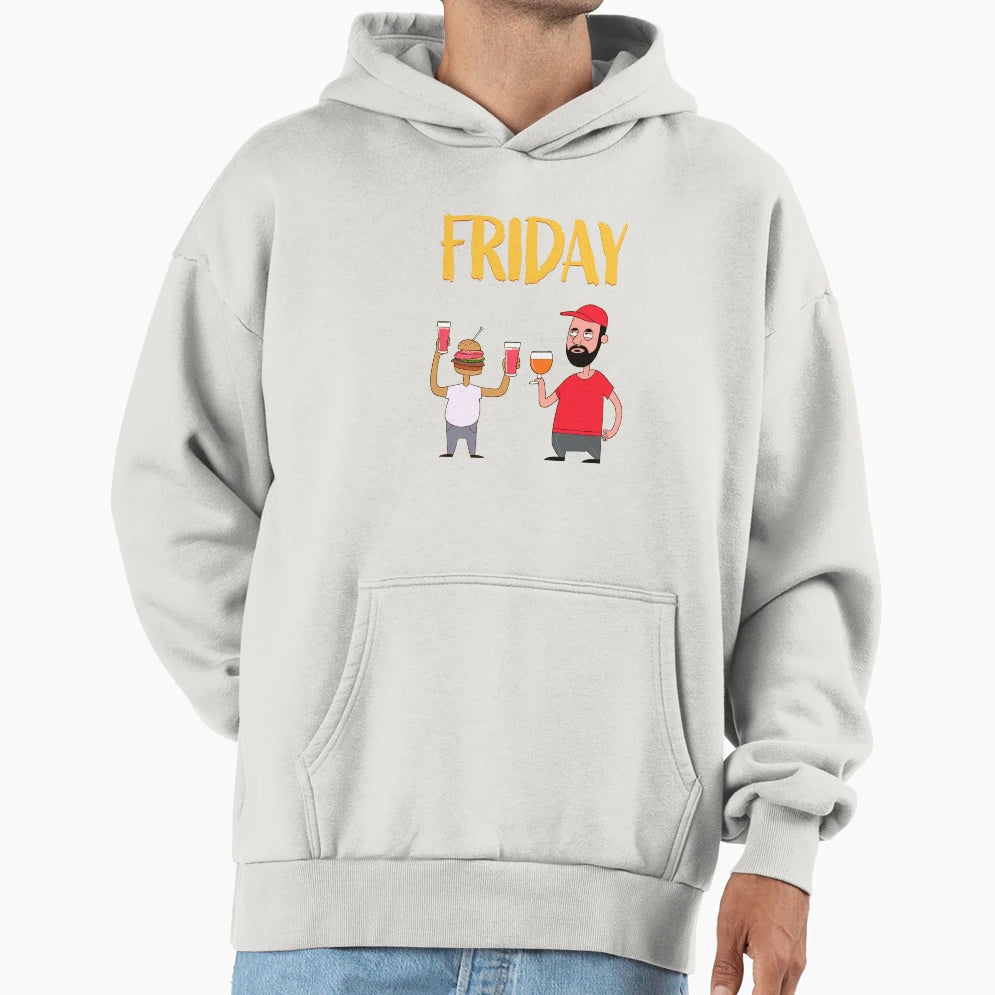Friday Night Hoodie - Minimalist Print Men Women - T-Shirt, Sweatshirt, Hoodie