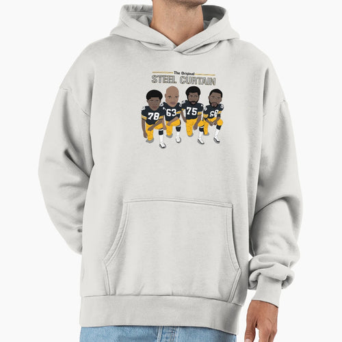 Steel Curtain Pittsburgh Steelers Hoodie - Novelty Apparel Unisex - T-Shirt, Sweatshirt, Hoodie
