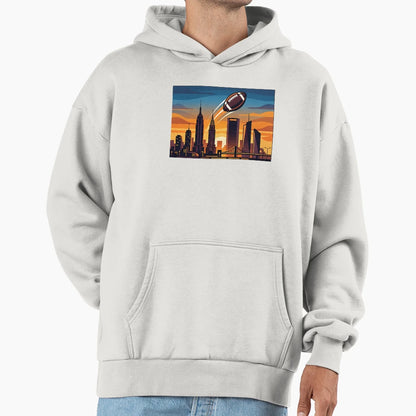 New York Football Skyline Minimalist Hoodie - Trendy Graphic for Adults - T-Shirt, Sweatshirt, Hoodie