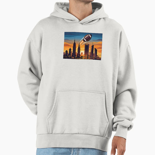 New York Football Skyline Minimalist Hoodie - Trendy Graphic for Adults - T-Shirt, Sweatshirt, Hoodie