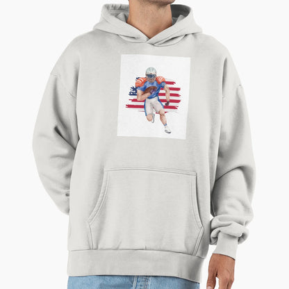 American Football And Rugby Player Hoodie - Custom Art Print Unisex - T-Shirt, Sweatshirt, Hoodie