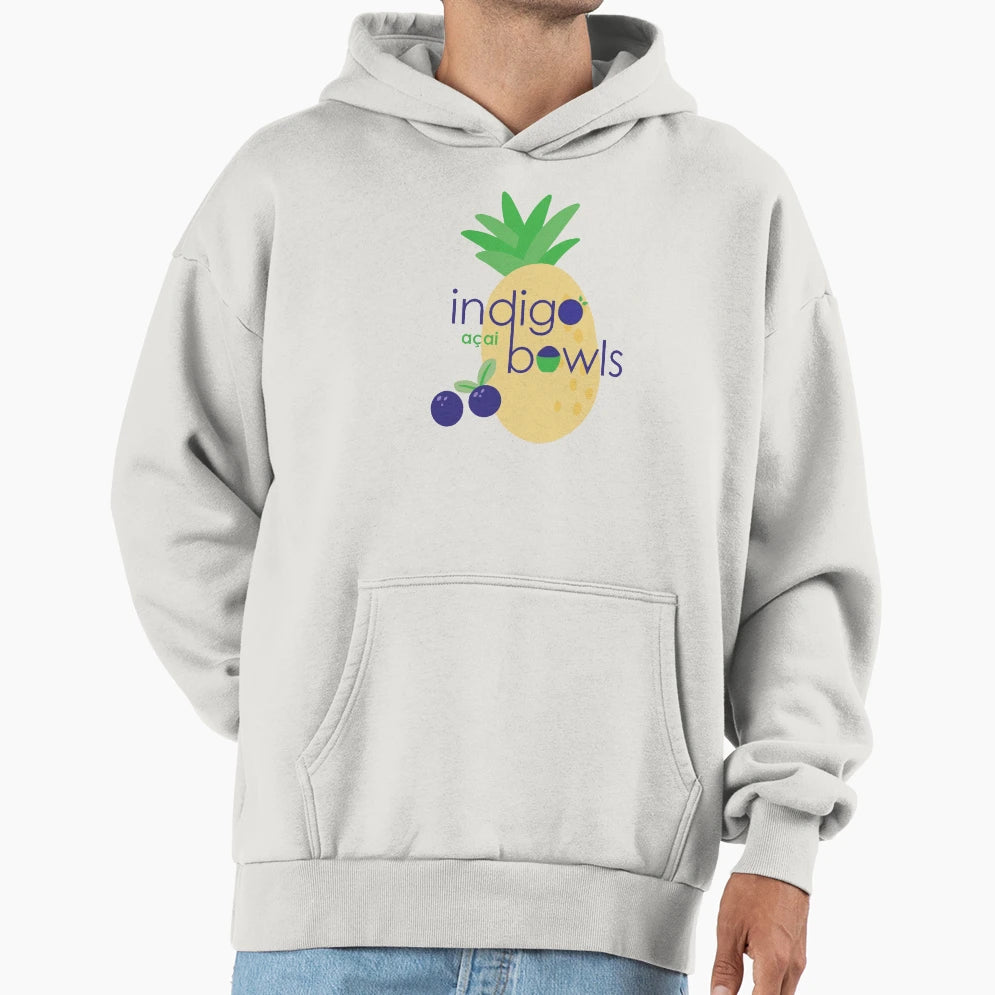Indigo Bowls Secondary Logo Hoodie - Minimalist Print for Adults - T-Shirt, Sweatshirt, Hoodie