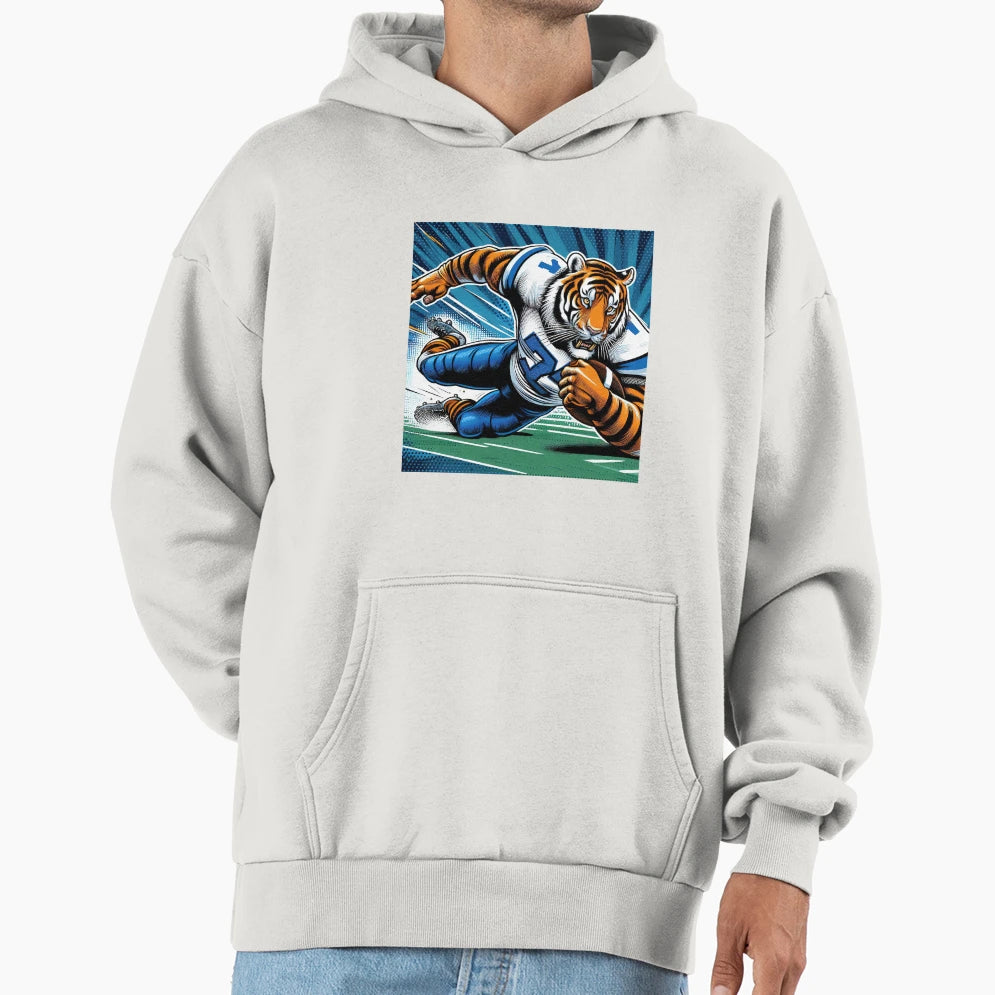 American Football Tiger Rugby Sports Hoodie - Streetwear Style Men Women - T-Shirt, Sweatshirt, Hoodie