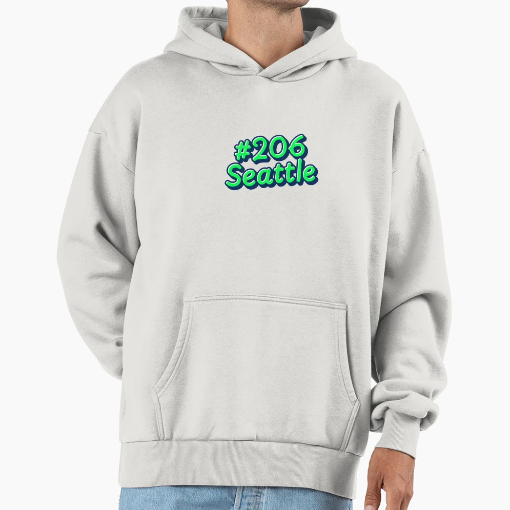 Seattle 206 T-Shirt - Casual Everyday Wear Unisex - T-Shirt, Sweatshirt, Hoodie