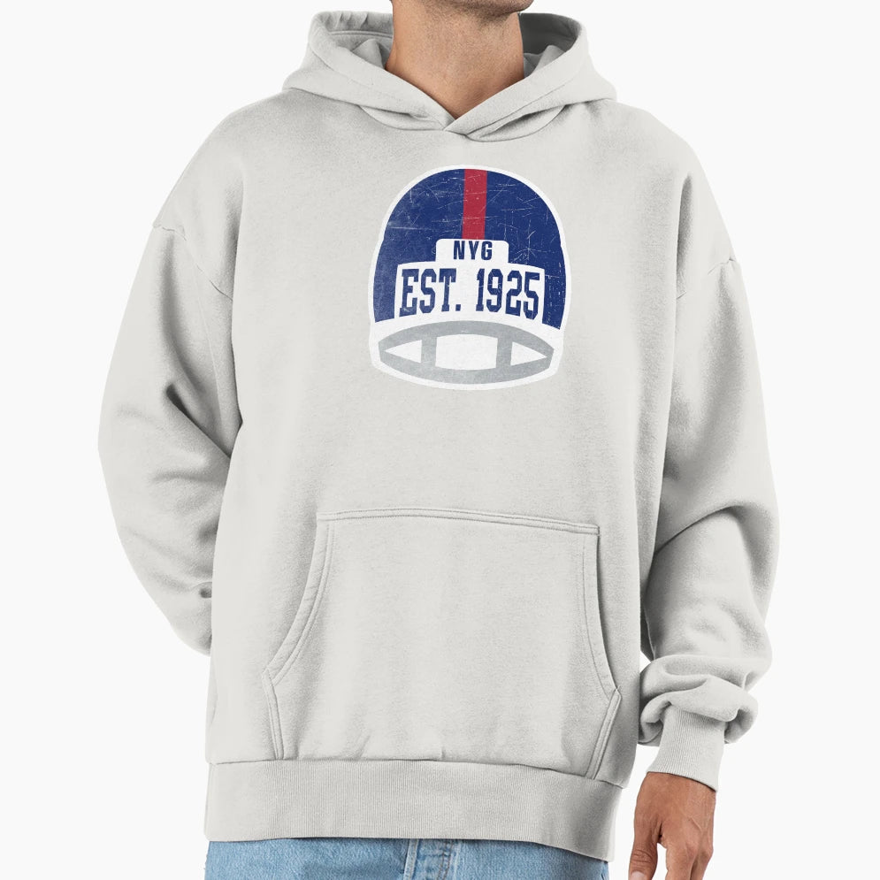 New York Throwback Football Helmet Hoodie - Minimalist Print Unisex - T-Shirt, Sweatshirt, Hoodie