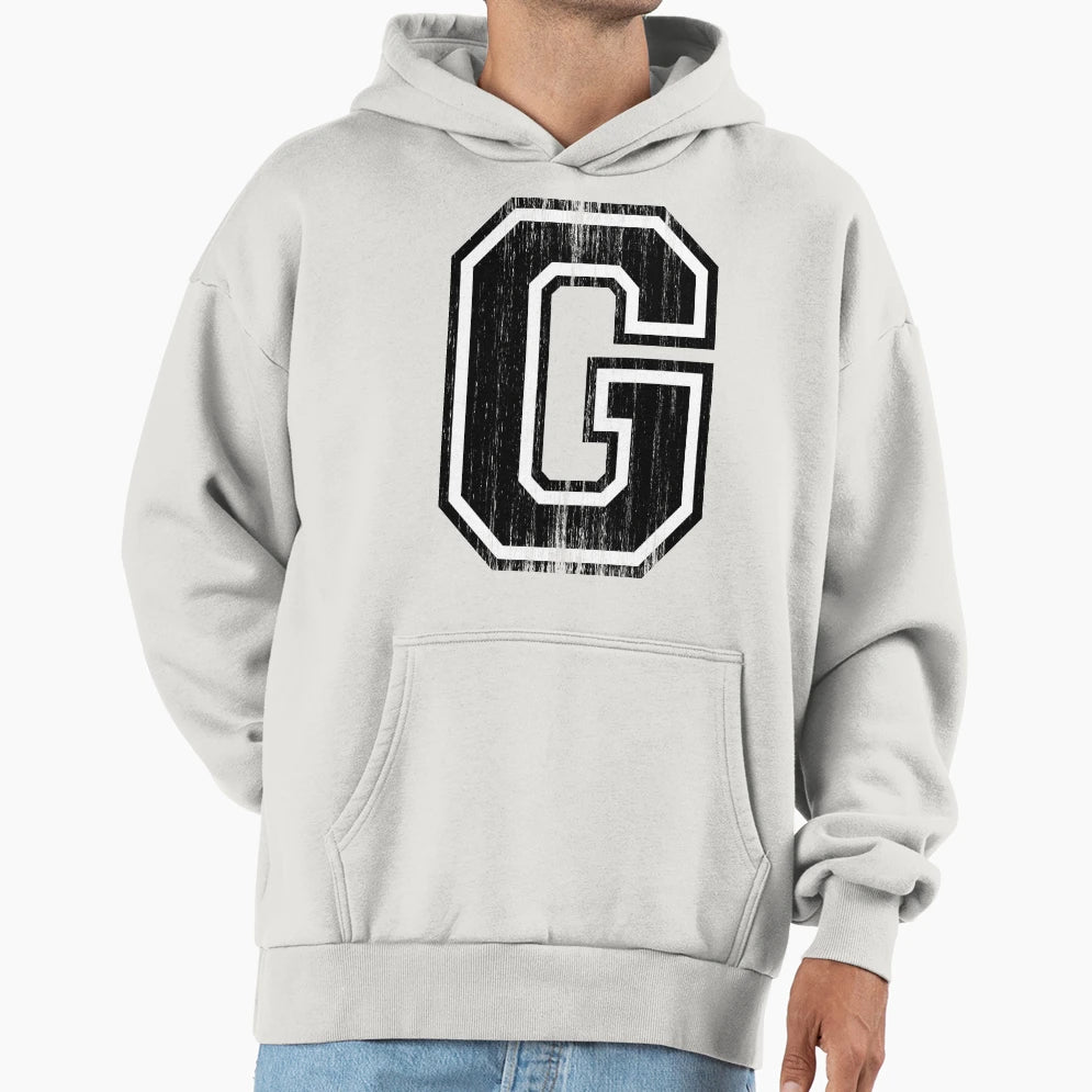 Big Varsity Letter G Hoodie - Aesthetic Graphic Men Women - T-Shirt, Sweatshirt, Hoodie