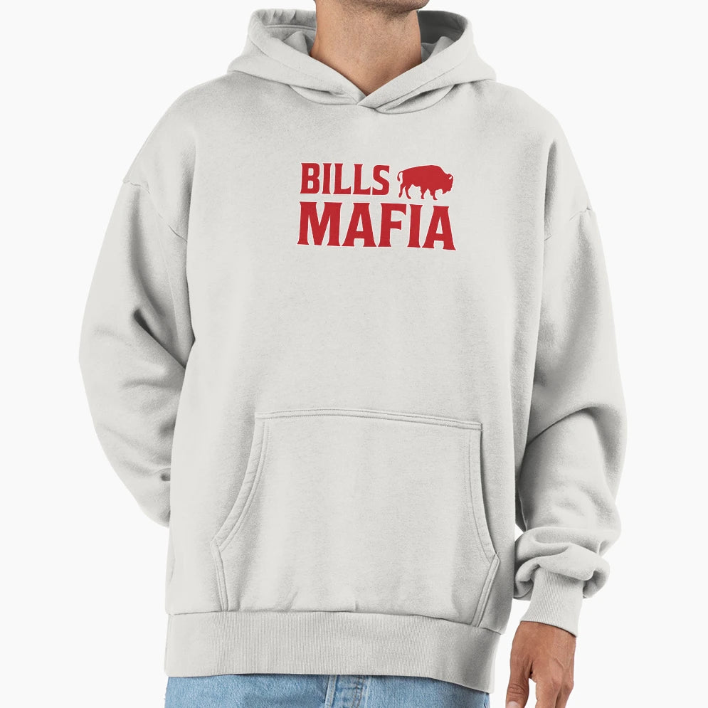 Vintgae New York Red Buffalo Hoodie - Casual Everyday Wear Men Women - T-Shirt, Sweatshirt, Hoodie