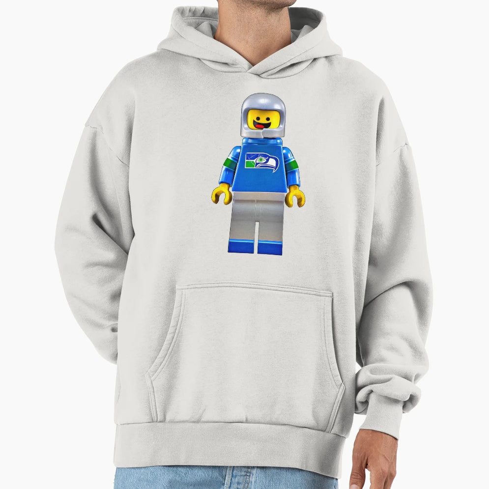 Throwback Spaceman Football Guy Hoodie - Aesthetic Graphic for Adults - T-Shirt, Sweatshirt, Hoodie