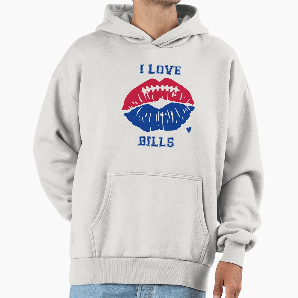 I Love Bills Hoodie - Fun Novelty Design Unisex - T-Shirt, Sweatshirt, Hoodie