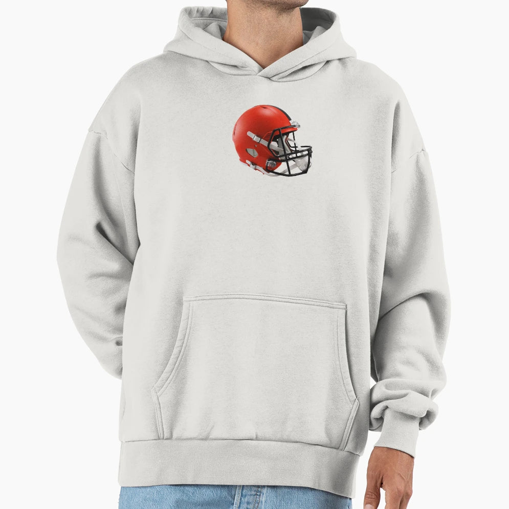 Helmet Browns Icon Hoodie - Novelty Apparel for Adults - T-Shirt, Sweatshirt, Hoodie