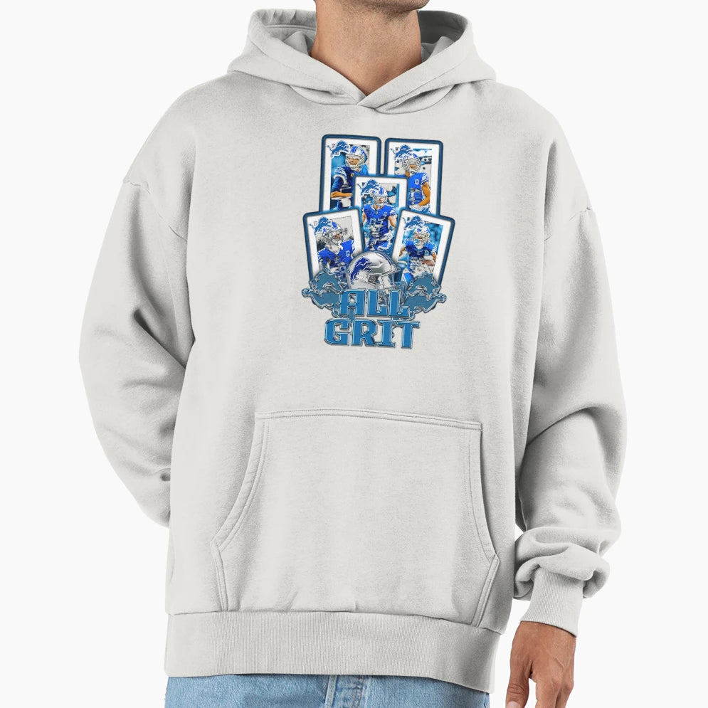 Detroit Team All Grit Hoodie - Casual Everyday Wear Unisex - T-Shirt, Sweatshirt, Hoodie