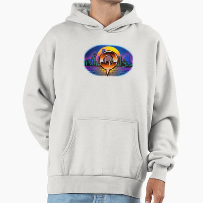 Retrowave Quakecon Hoodie - Novelty Apparel for Adults - T-Shirt, Sweatshirt, Hoodie