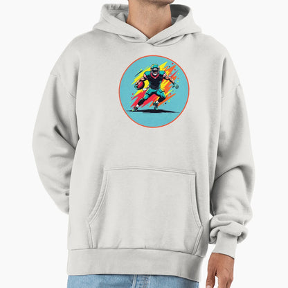 Football Player Hoodie - Graphic Print Men Women - T-Shirt, Sweatshirt, Hoodie