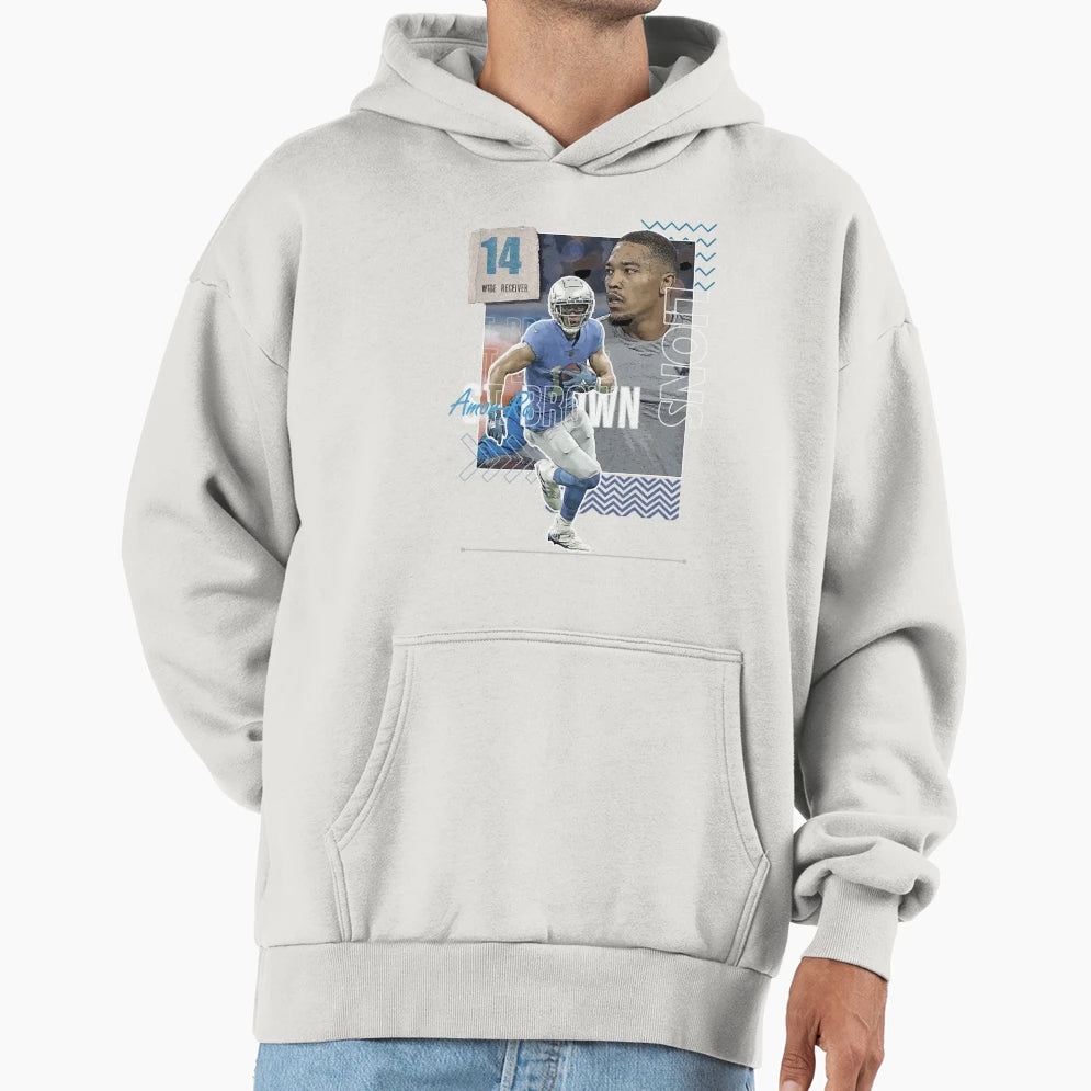 Amon Sport Ra Sport St Brown Football Hoodie - Custom Art Print for Adults - T-Shirt, Sweatshirt, Hoodie