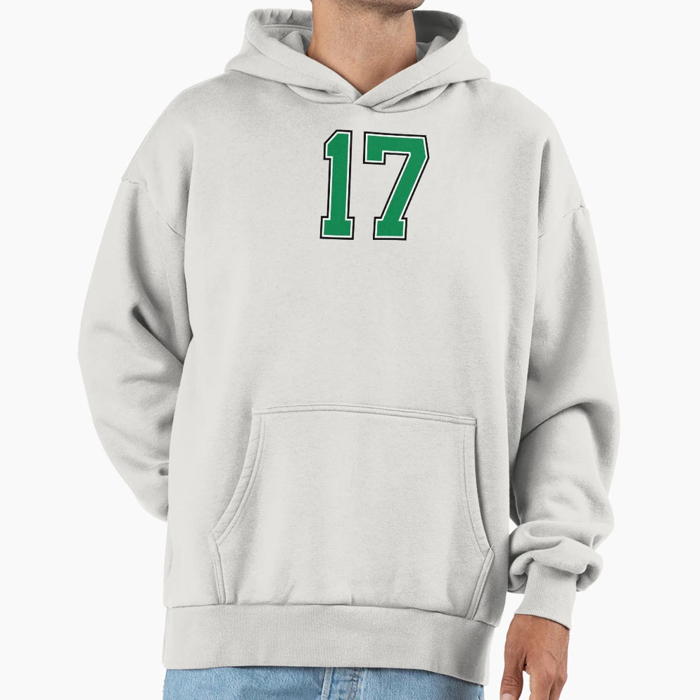 17 Number Green Lucky Sports Seventeen Hoodie - Unique Graphic Men Women - T-Shirt, Sweatshirt, Hoodie