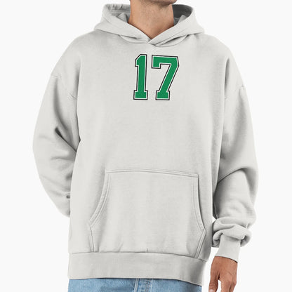 17 Number Green Lucky Sports Seventeen Hoodie - Unique Graphic Men Women - T-Shirt, Sweatshirt, Hoodie