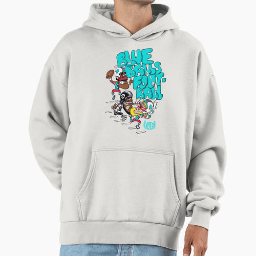 Blue Balls College Football Hoodie - Aesthetic Graphic Unisex - T-Shirt, Sweatshirt, Hoodie