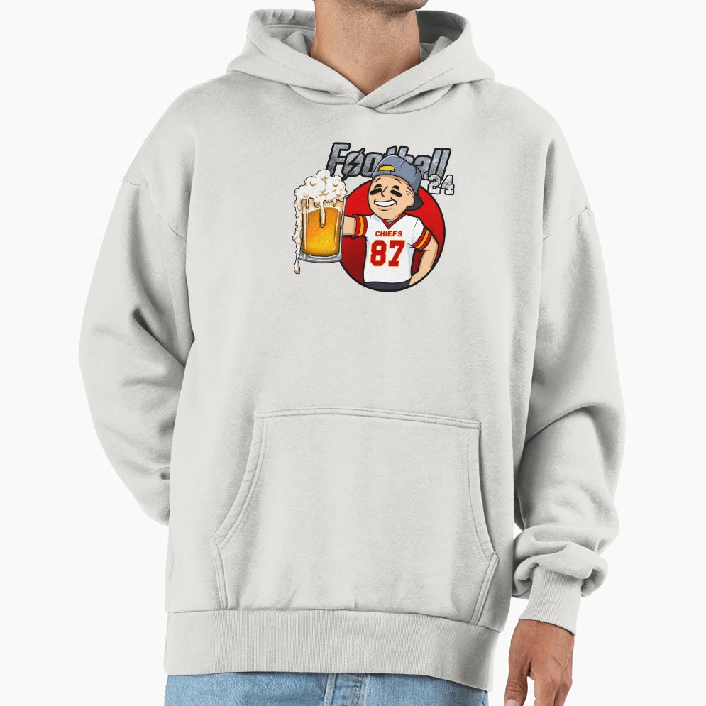 Kansas City Beer And Football Hoodie - Novelty Apparel Men Women - T-Shirt, Sweatshirt, Hoodie