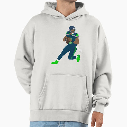 Russ Wilson 3 Hoodie - Minimalist Print for Adults - T-Shirt, Sweatshirt, Hoodie