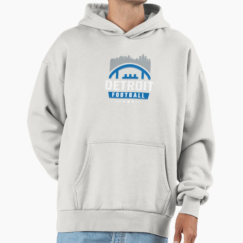 Detroit Football Stars City Skyline Hoodie - Aesthetic Graphic Men Women - T-Shirt, Sweatshirt, Hoodie