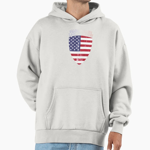 American Flag Lacrosse Hoodie - Unique Graphic Unisex - T-Shirt, Sweatshirt, Hoodie